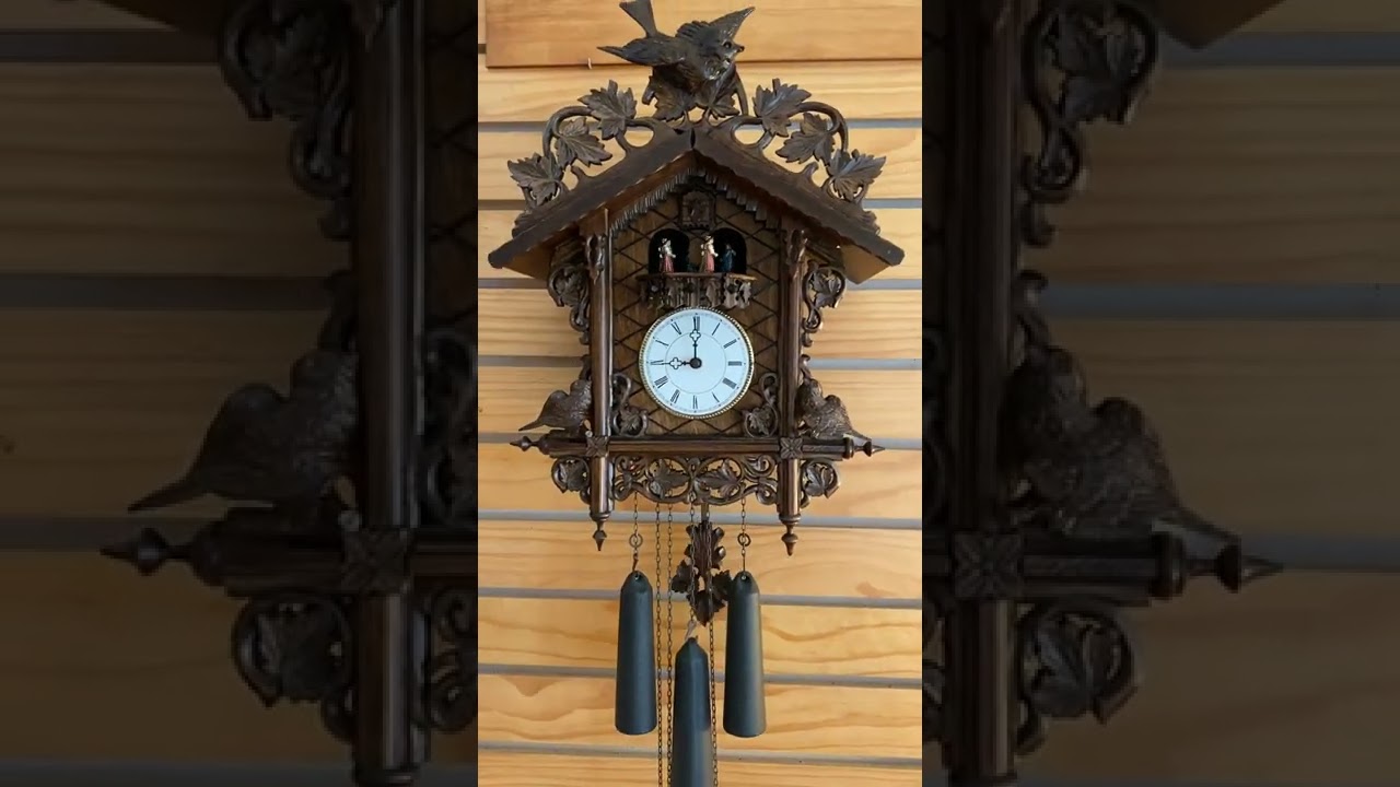 HONES TRADITIONAL CARVINGS CUCKOO CLOCK WITH MUSIC | WHITE DIAL | THE CUCKOO HAUS | SINGAPORE