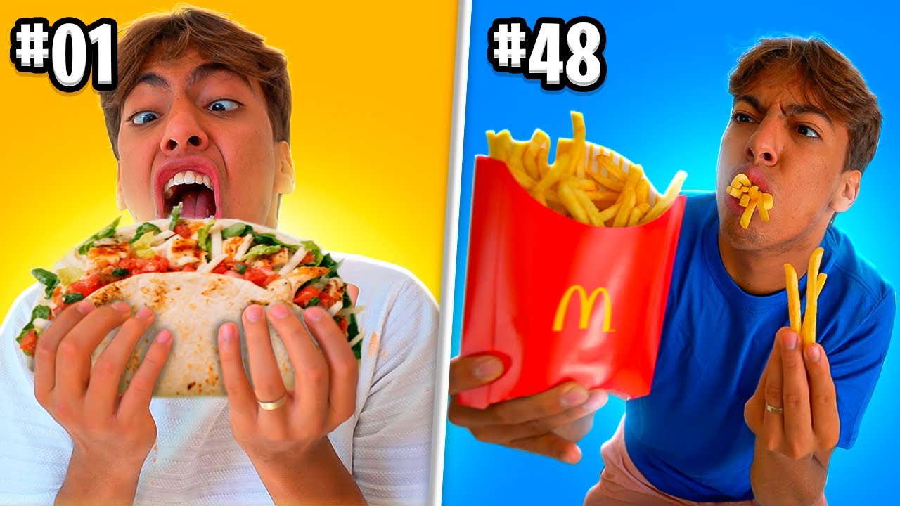 50 COMIDAS DIFERENTES EM 24 HORAS!