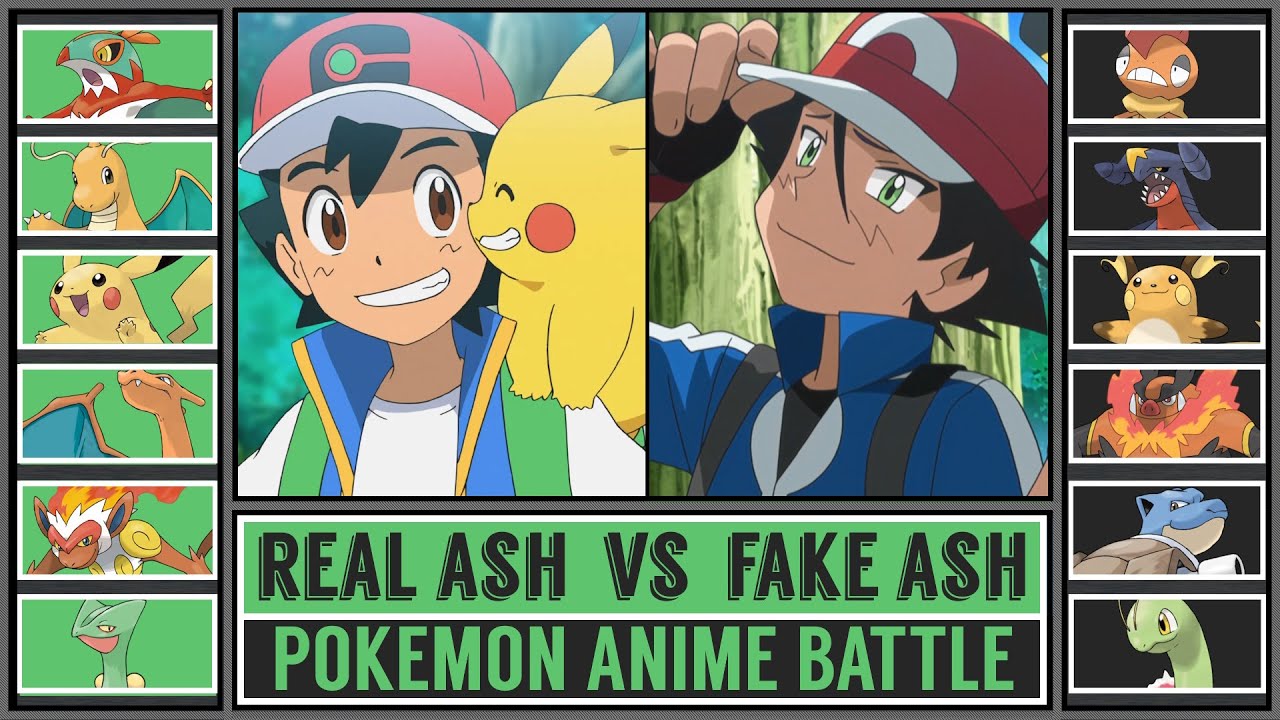 Pokémon Anime Battle: REAL ASH vs FAKE ASH