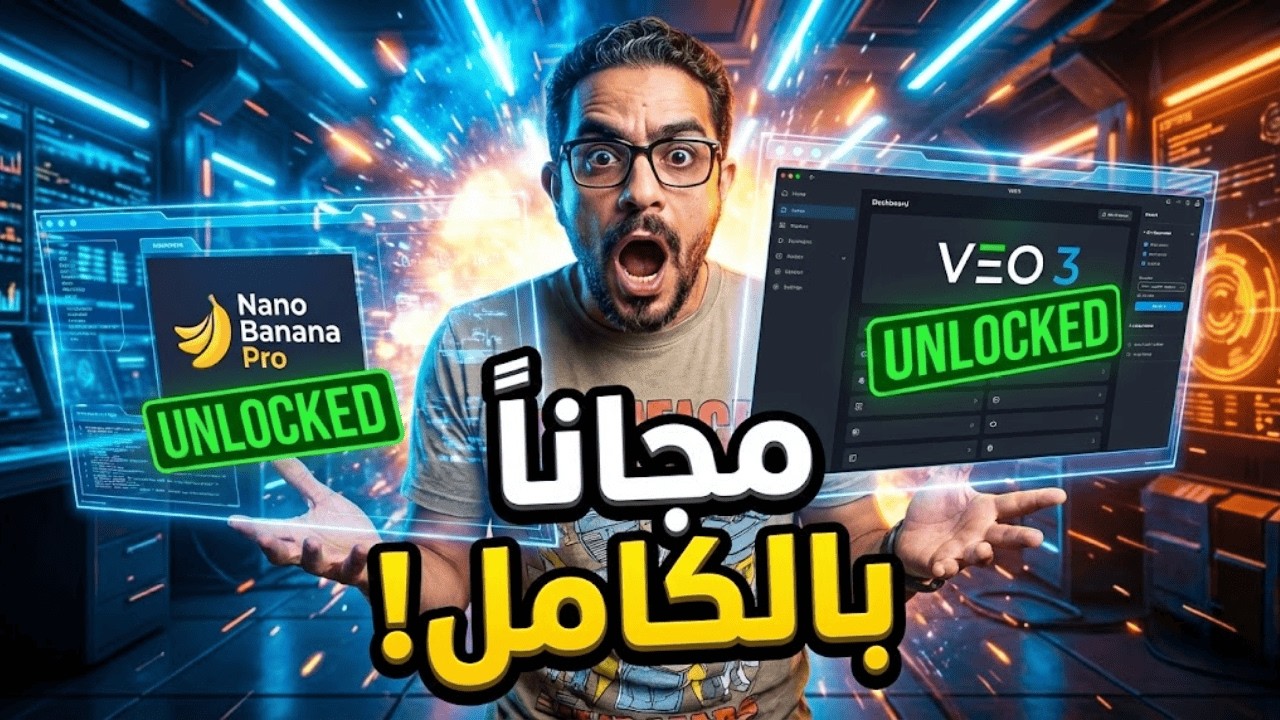 قنبلة الموسم: تفعيل VEO 3 و Nano Banana Pro مجاناً 🔥 | السر في Gemini Enterprise!
