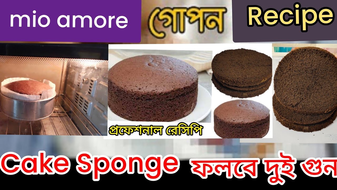 বেকরির ⁉️শেফের থেকে ‼️জেনে নাও।।mio Amore Cake recipe।।কেক রেসিপি।। Bakery Chocolate  sponge recipe