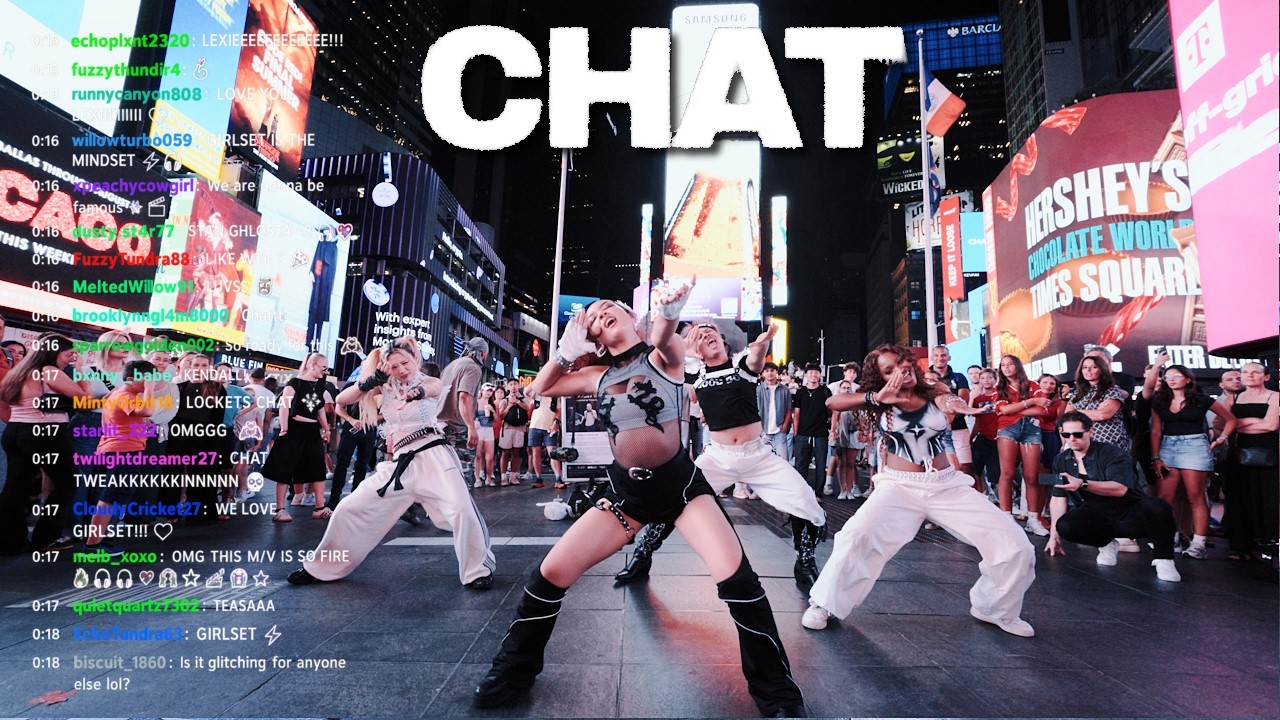 [KPOP В ОБЩЕСТВЕННОМ МЕСТЕ, НЬЮ-ЙОРК] Танцевальный кавер на 'CHAT' от GIRLSET (걸셋) | F4MX | ТАЙМС...