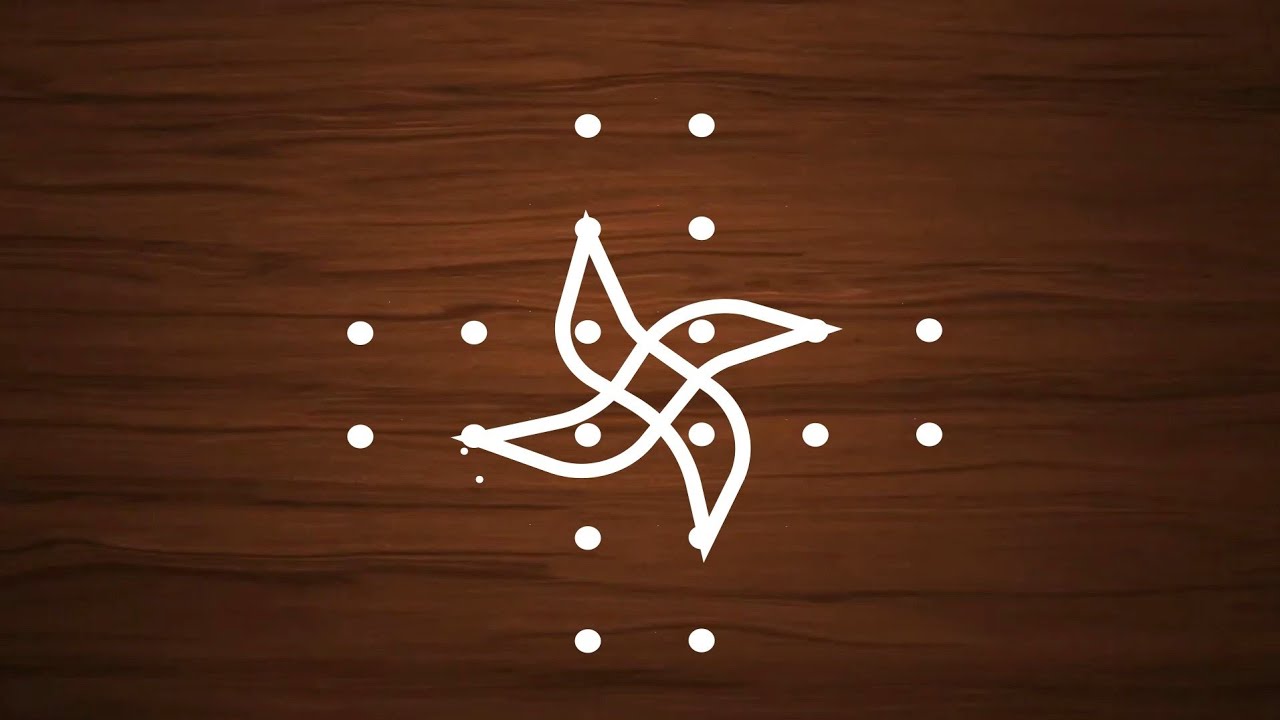 Biginars rangoli rangoli designs | easy rangoli of 6 to 2 dots  