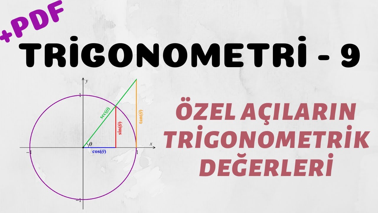 Trigonometri - 9 (Özel Açıların Trigonometrik Değerleri)