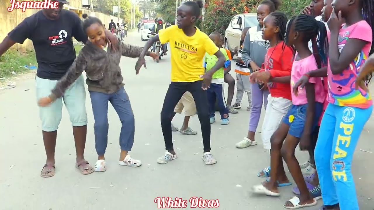 dancing calm down rema with queen chelsea  and  princess Gloria