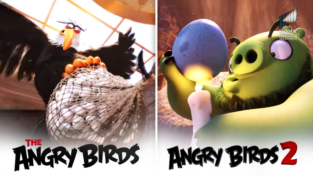 Protect the Eggs! | The Angry Birds 1 and 2