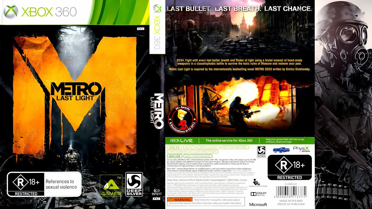 Metro: Last Light for Xbox 360 | FULL GAME 4K/60 | REAL HARDWARE