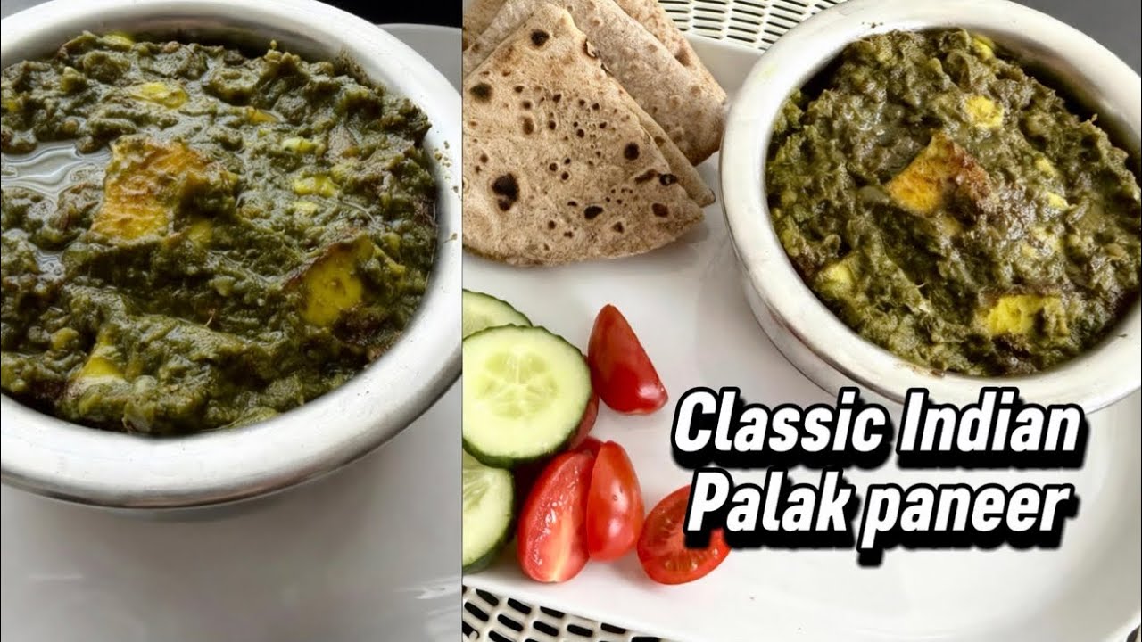 Classic Indian palak paneer,creamy spinach and paneer curry,very healthy and tasty and easy to make 