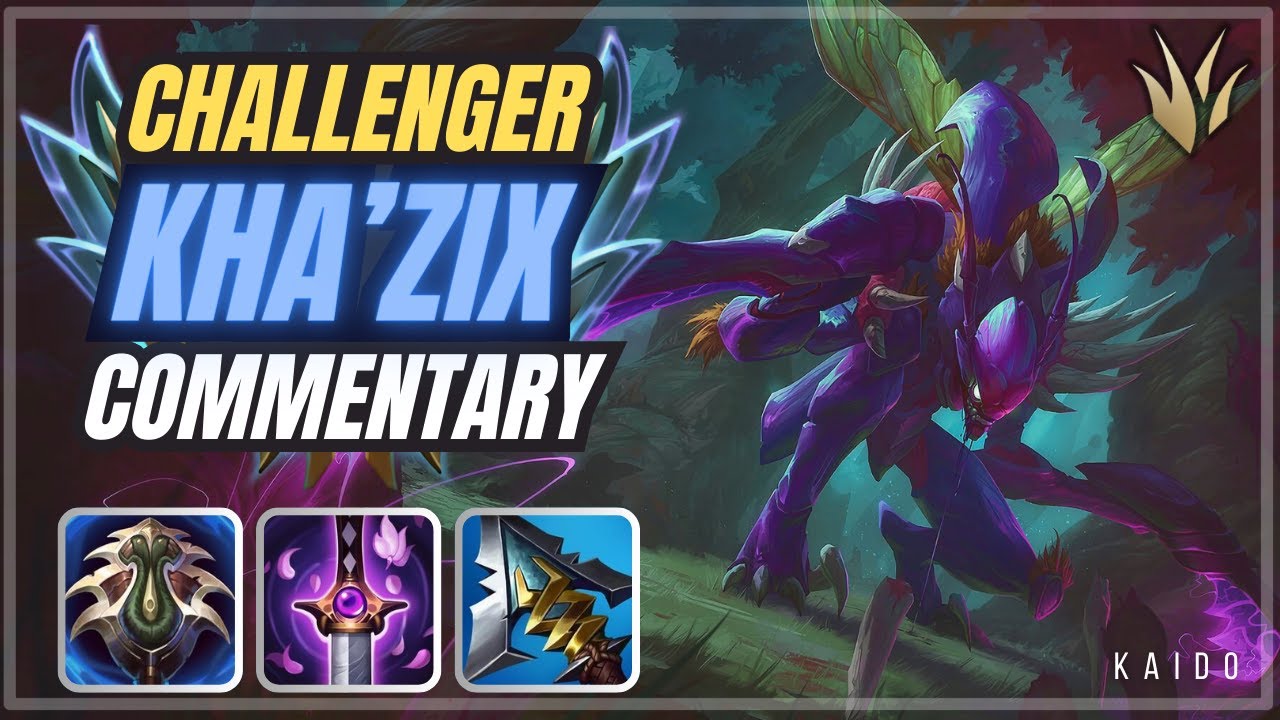 [Rank 1 Kha'zix] How to play the late game on Kha'zix | Kaido w/ Commentary