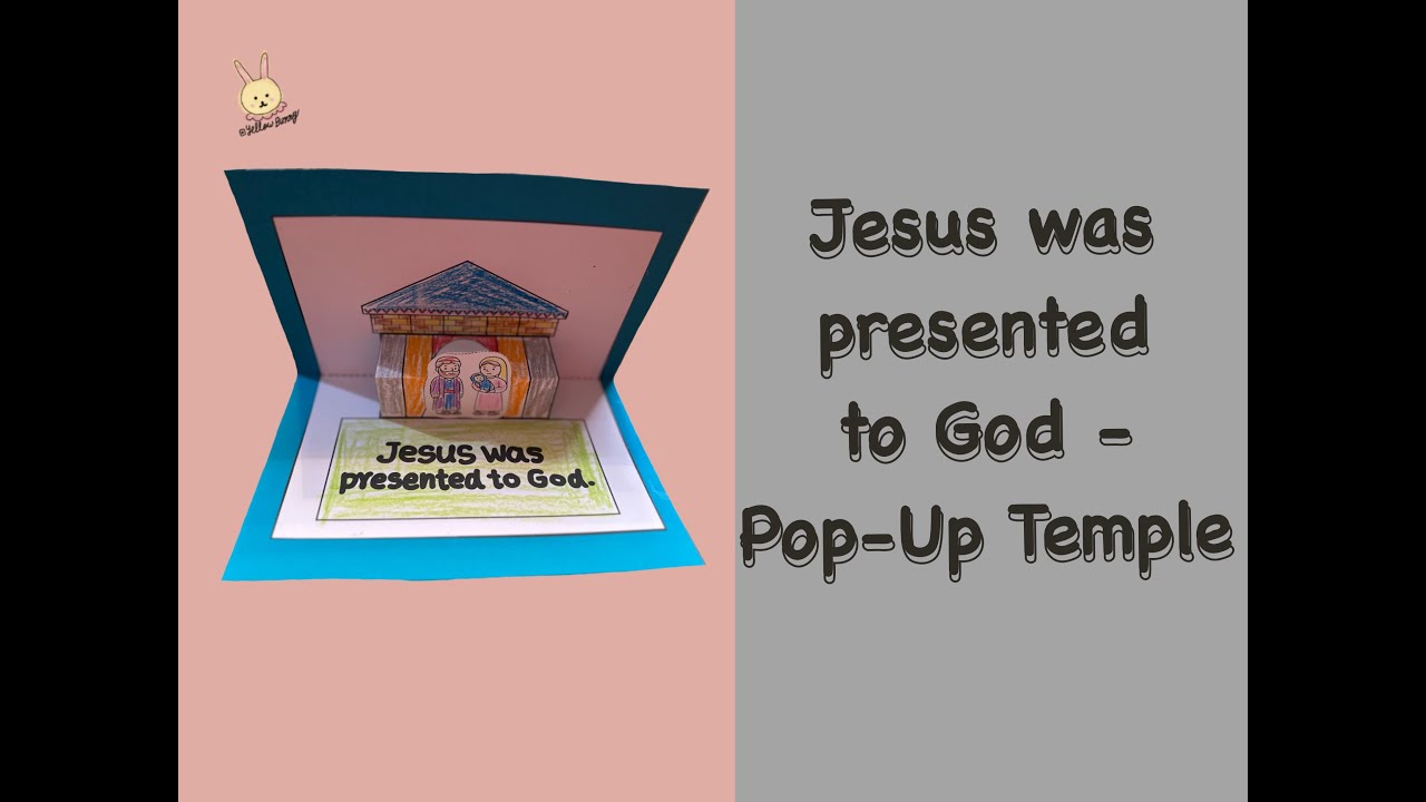 Bible Crafts for Kids | Sunday School Lesson | Jesus was presented to God - Pop-Up Temple