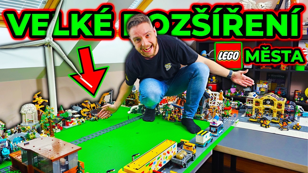 LEGO MĚSTO #55 - VELKÉ ROZŠÍŘENÍ MĚSTA, ŽELEZNICE A SILNIC! 🏢
