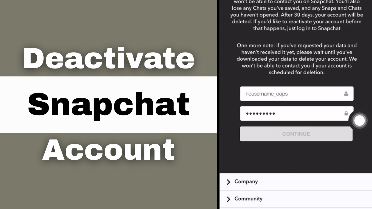 How To Deactivate Snapchat Account 2026