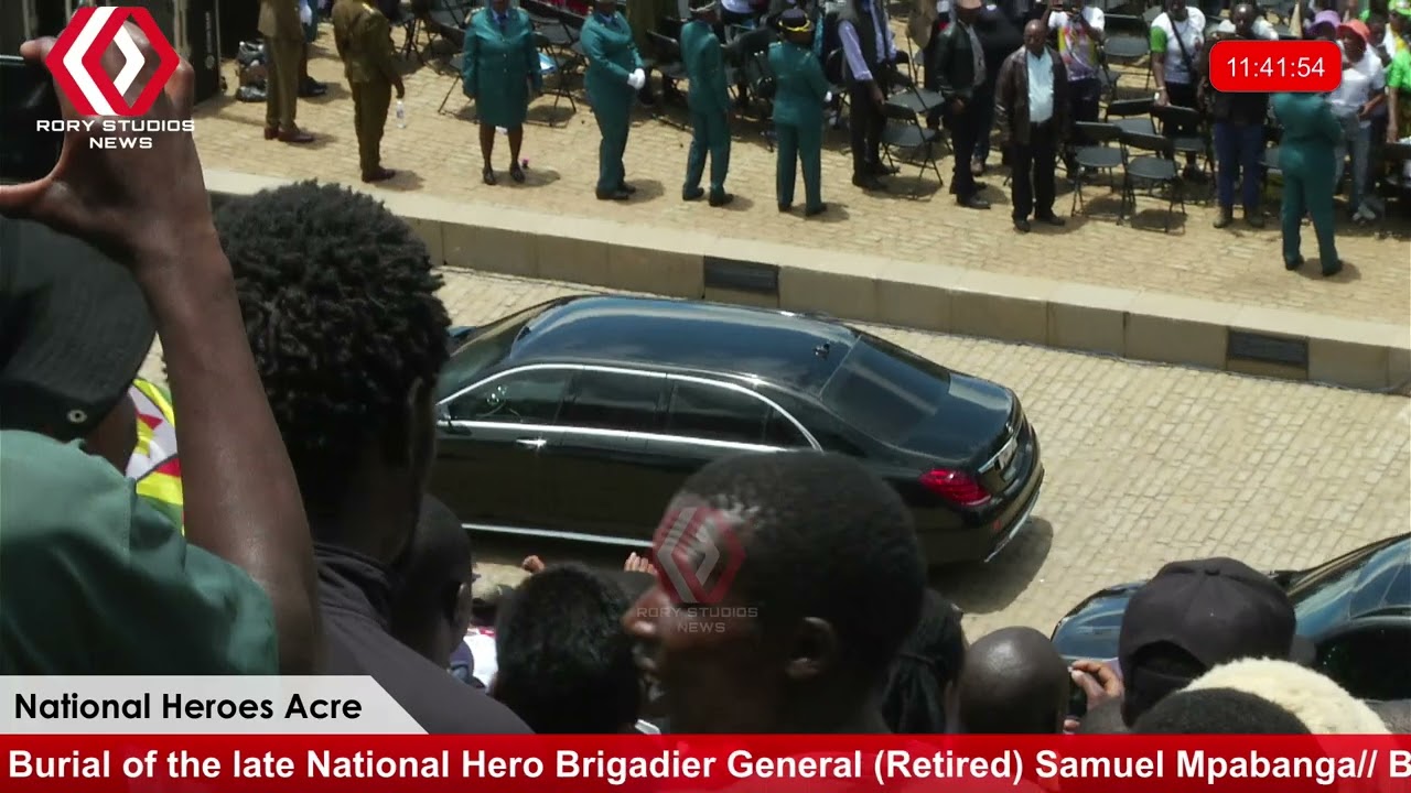 President Mnangagwa, VPs Chiwenga, Mohadi and Mai Machinguri leaving the National Heroes Acre
