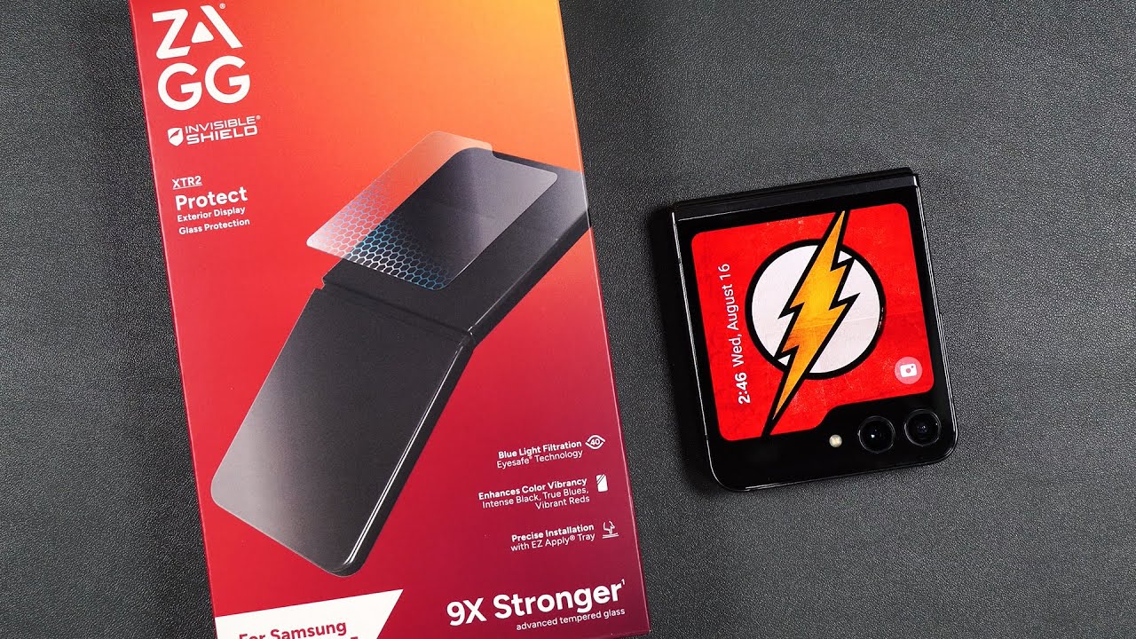 Galaxy Z Flip 5 ZAGG InvisibleShield XTR2  -  Install Drop & Scratch TESTS