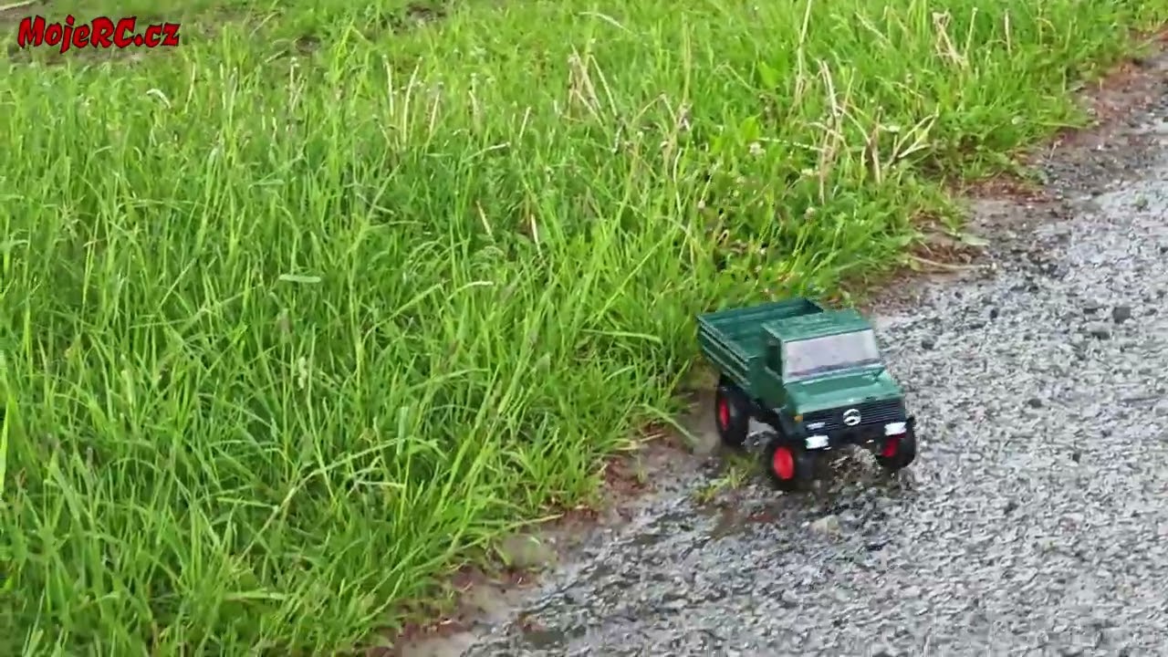 RC auto 1:12 Mercedes-Benz Unimog Basic 4WD- Test jízdy.
