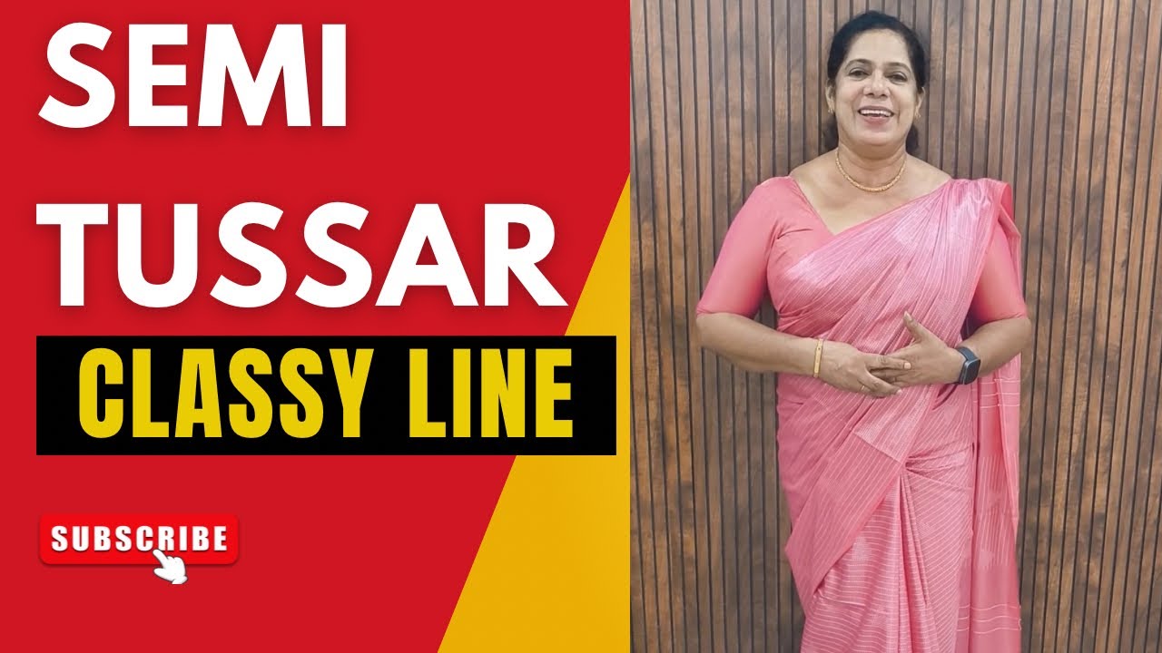 F1118 | Semi Tussar Silk Saree | Most Sold Fabric | Classy Line Design | Good Colors | Fiyon Sarees