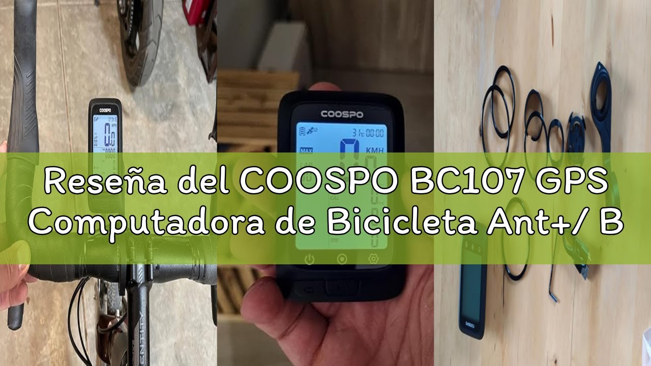 Reseña del COOSPO BC107 GPS Computadora de Bicicleta Ant+/ BLE5.0, Ciclocomputador Bici Inalambrico