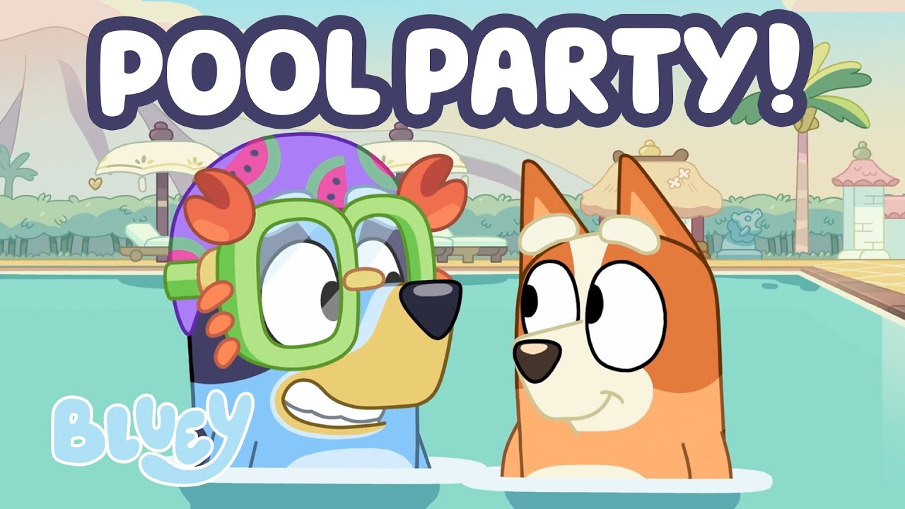 🔴LIVE: Bluey's Pool Party! 😄 ☀️ | 70 MINUTES | Summer Moments and Water Fun 💧 | Bluey