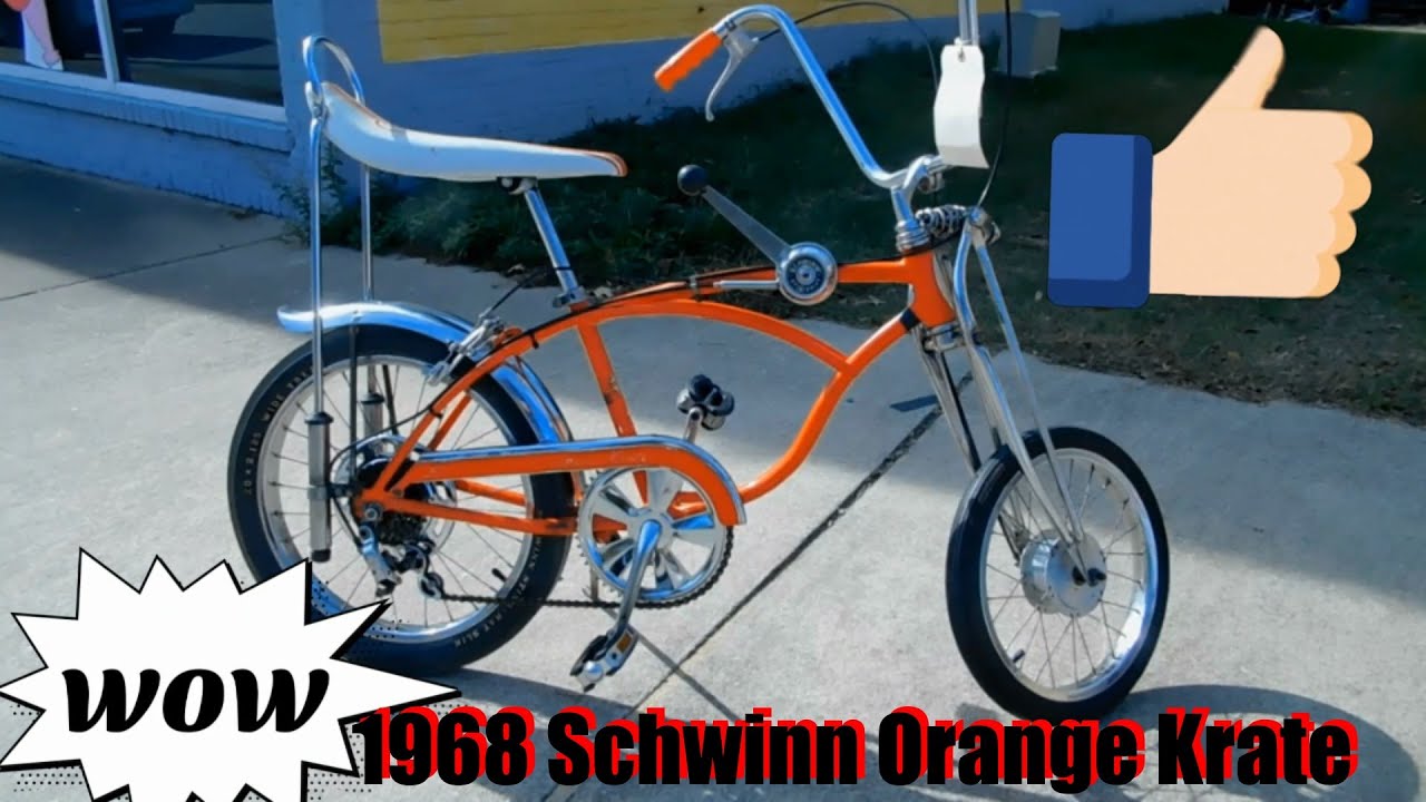 Working on a beautiful 1968 Schwinn Orange Krate!