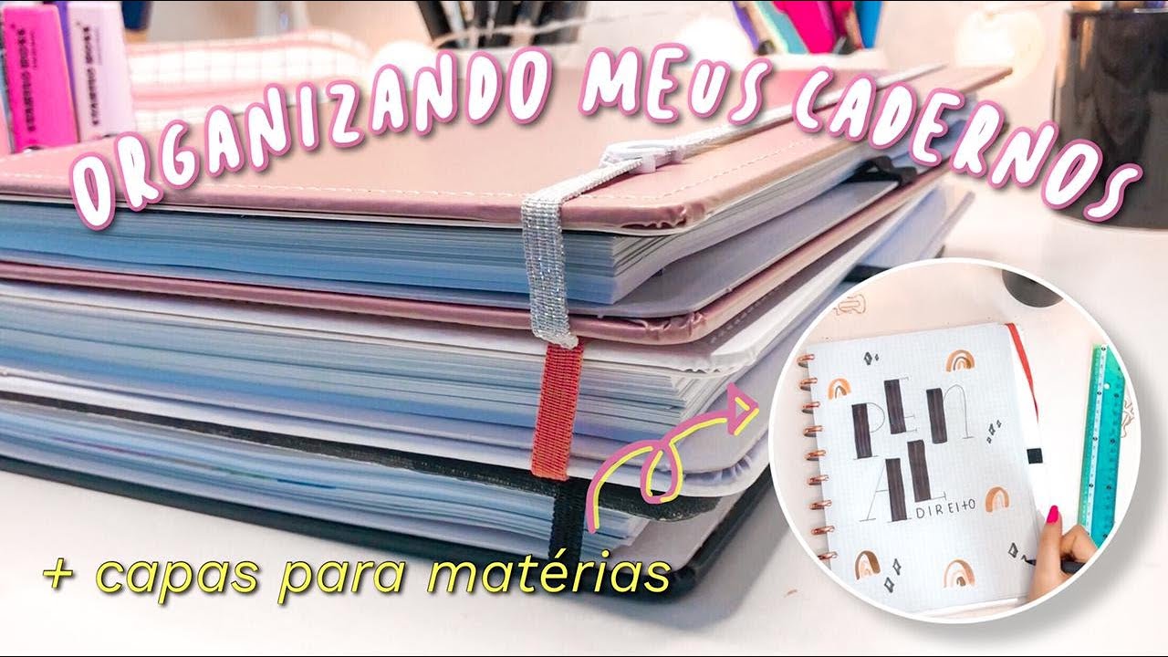 Organizando meus Cadernos + CAPAS