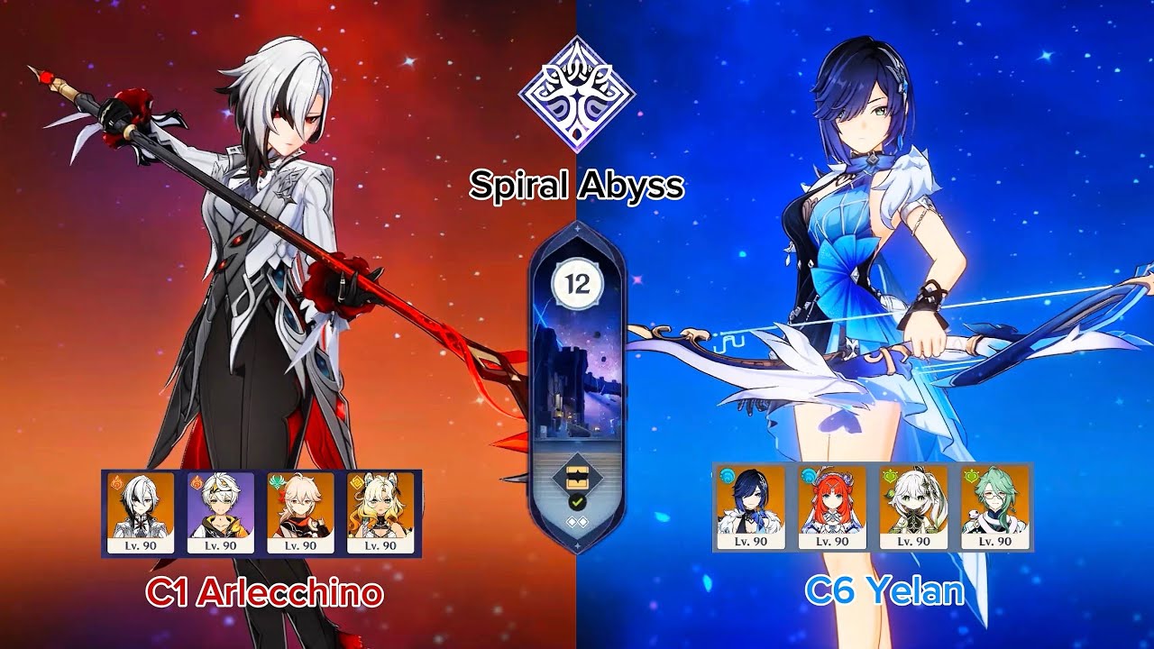 C1 Arlecchino Hypercarry & C6 Yelan Bloom || Spiral Abyss 6.1 || Genshin impact