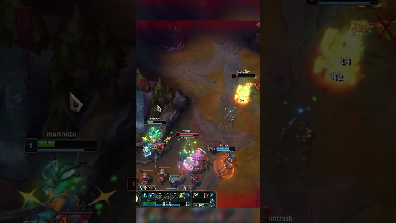 Thresh & Jinx Vs Ezreal & Seraphine | Tough Level One! #leagueoflegends #highlights #thresh #support