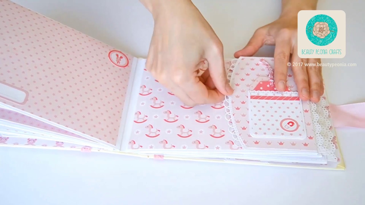Álbum scrapbooking bebé niña