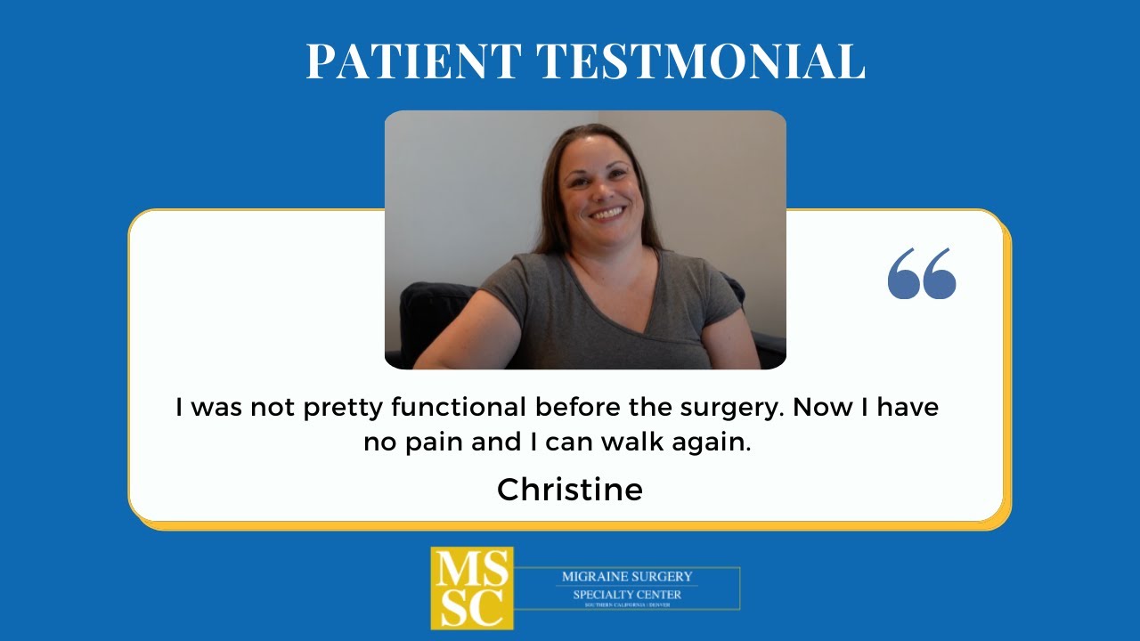 From Migraines to Marathons: Christine's Recovery Journey with Migraine Surgery