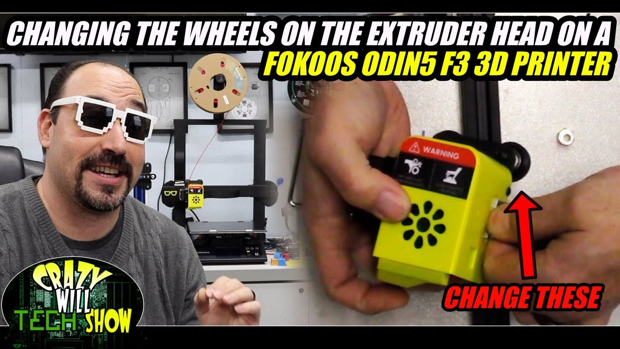 Changing the wheels on the extruder head on a Fokoos Odin5 F3 3d printer