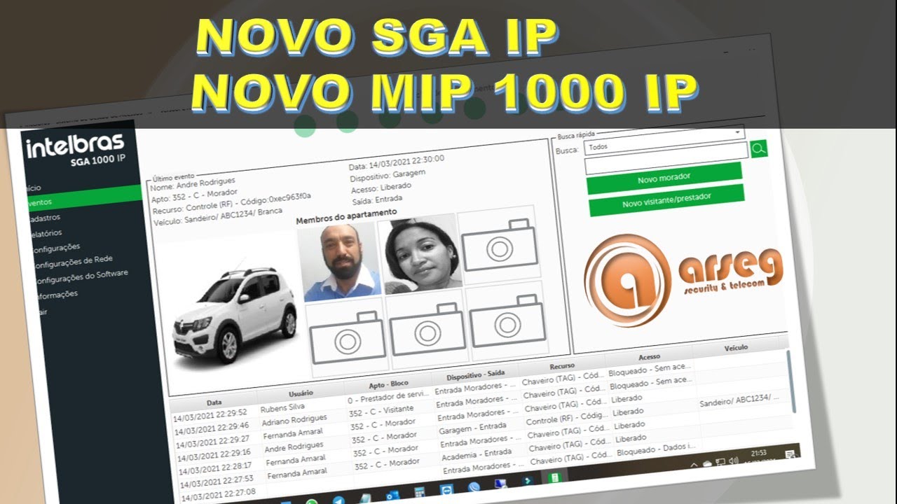 💢 Novo MIP 1000 IP e Sistema Gratuito 🤑 de controle de acesso SGA 1000 IP da Intelbras