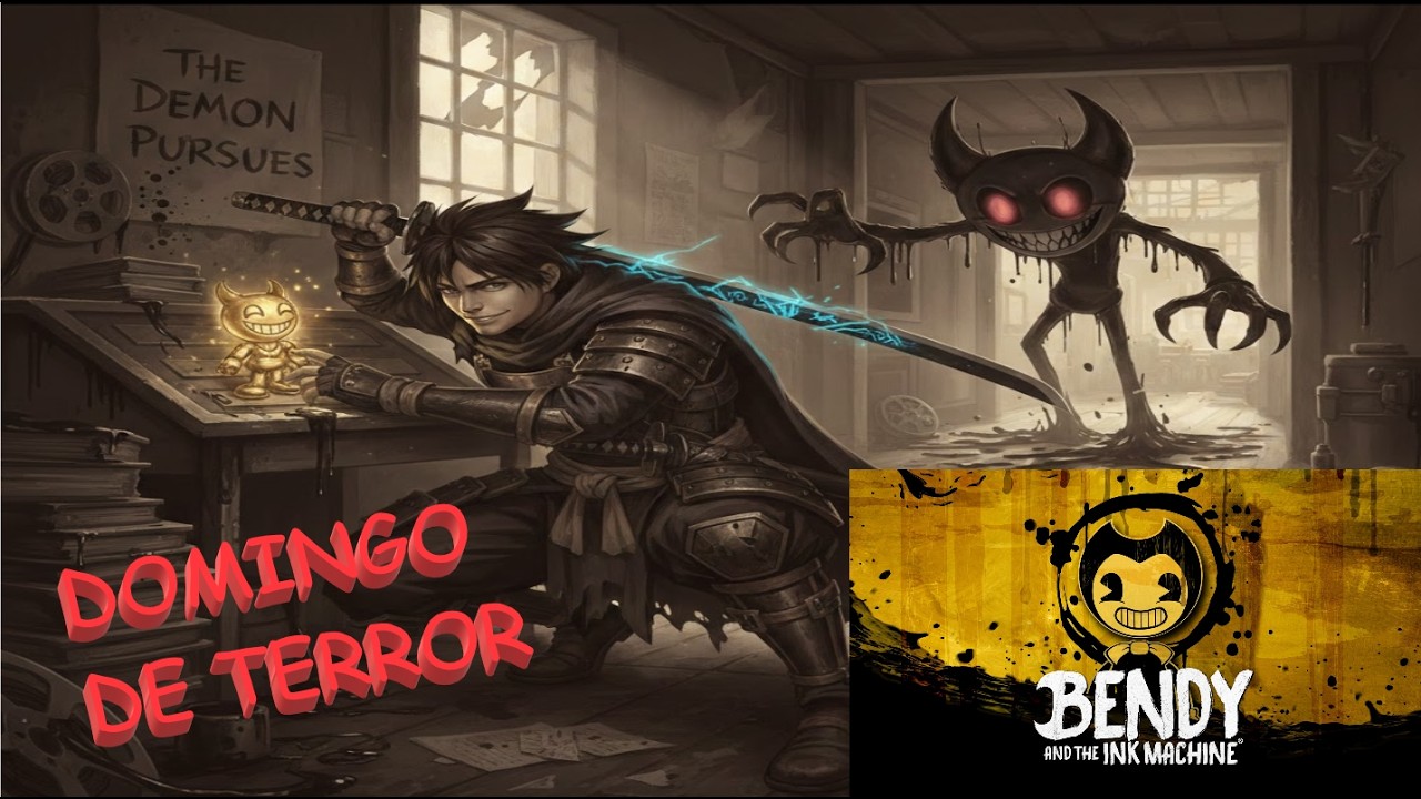 DOMINGO DE TERROR TINTA OSCURA PERO QUE MUY OSCURA (BENDY AND THE INK MACHINE) !m #dashow