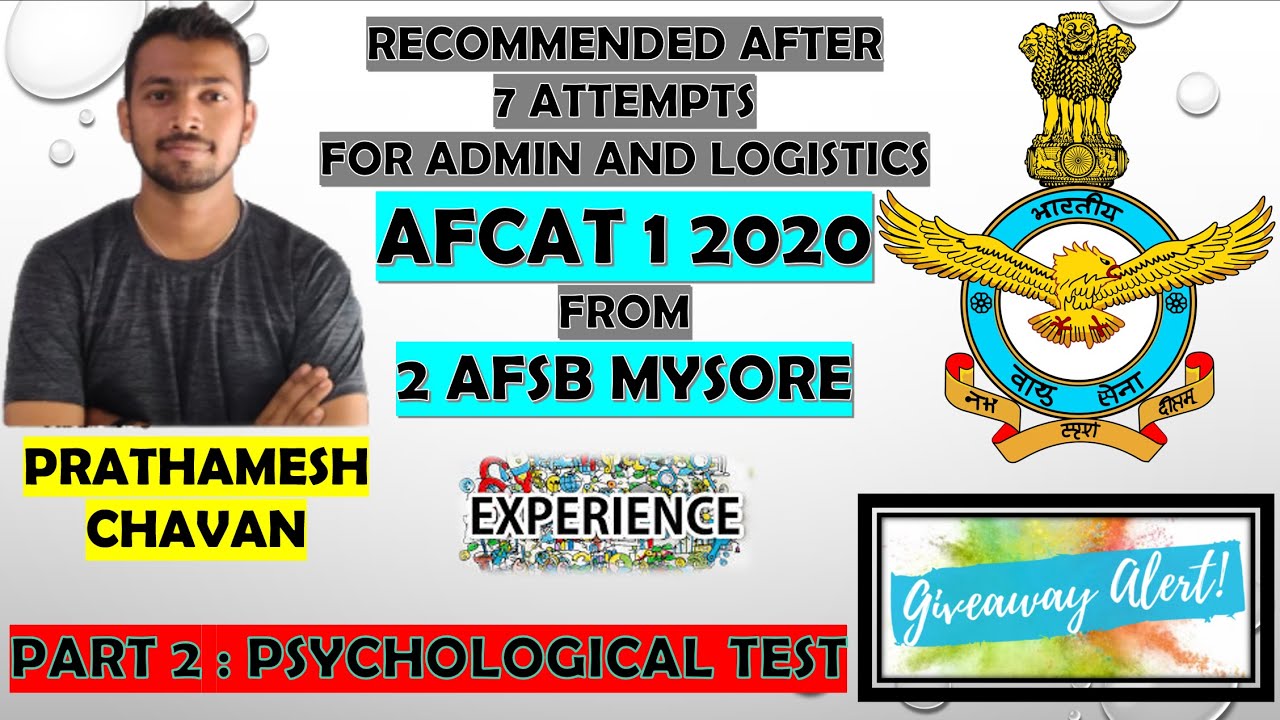 2 AFSB Mysore || All about Psychological Test
