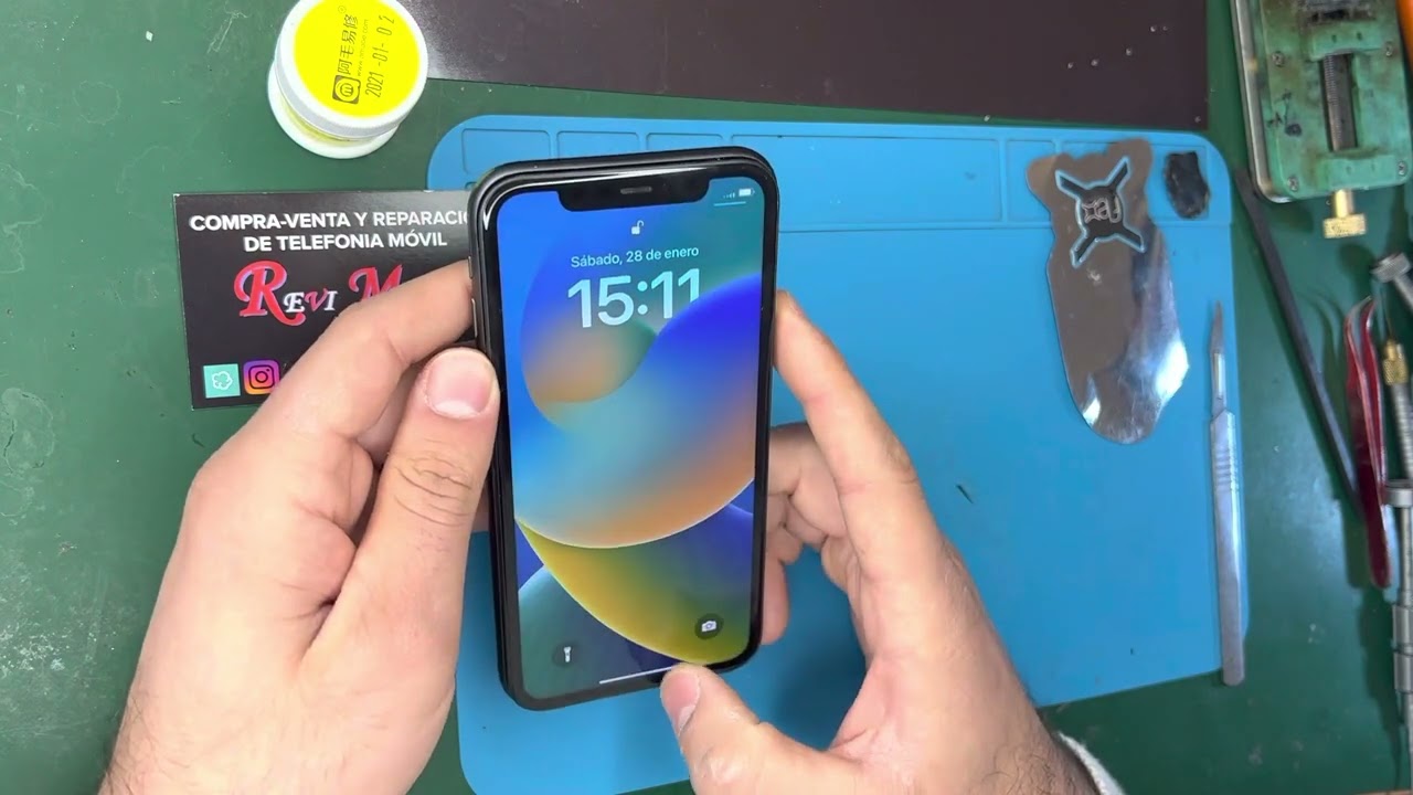 Cambio pantalla iPhone 11 sin poner pieza desconocida