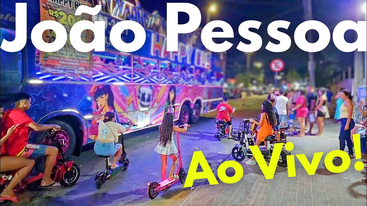 Noite de um Domingo de Verão na Orla - João Pessoa Ao Vivo! - Brasil