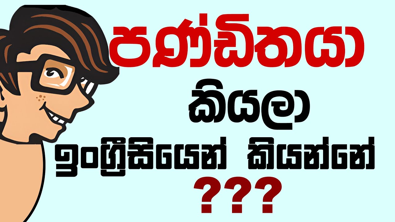 පණ්ඩිතයා | බඩජාරියා | කුණු ලෝබයා | වනචරයා මේ වගේ වචන ඉංග්‍රිසියෙන් කියන්නේ ? | Golden English Subway
