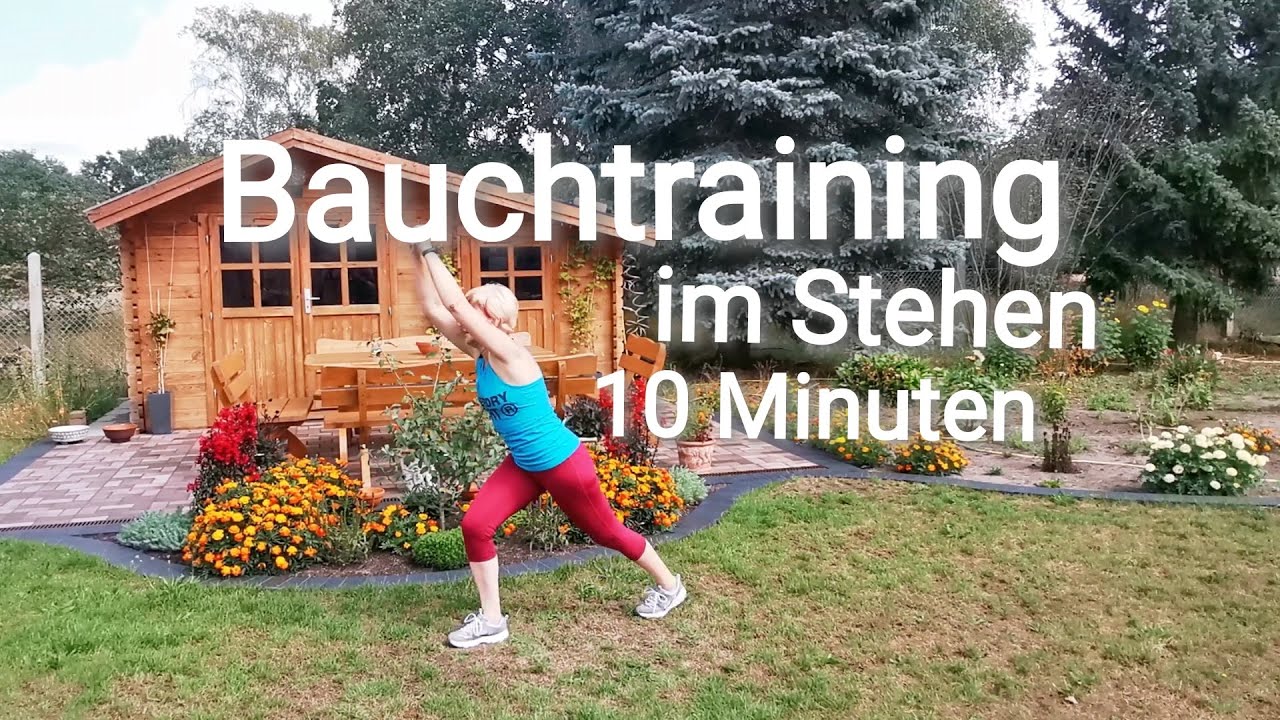 Bauchtraining / im Stehen / ohne Spr&uuml;nge / 10 MIN / ohne Equipment / Irina Fitpoint /Качаем пресс
