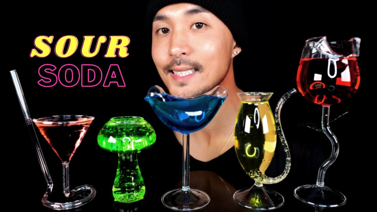 [ASMR] DRINKING SOUR SODA | WARHEADS | EXTREME GULPS | 99.99% SATISFACTION | COOL GLASSES