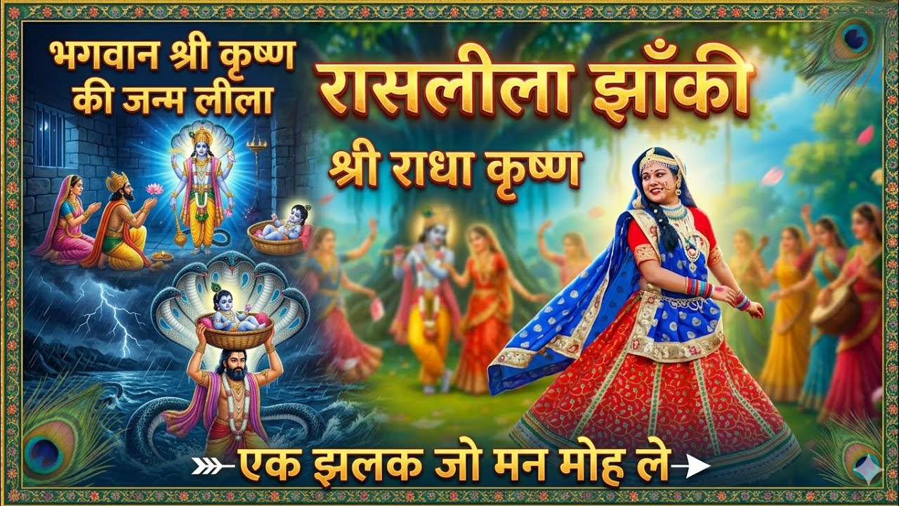 श्री कृष्ण की जन्म लीला मे अद्भुत झलकिया | Sri Krishna Janam Madhur Rasleela 