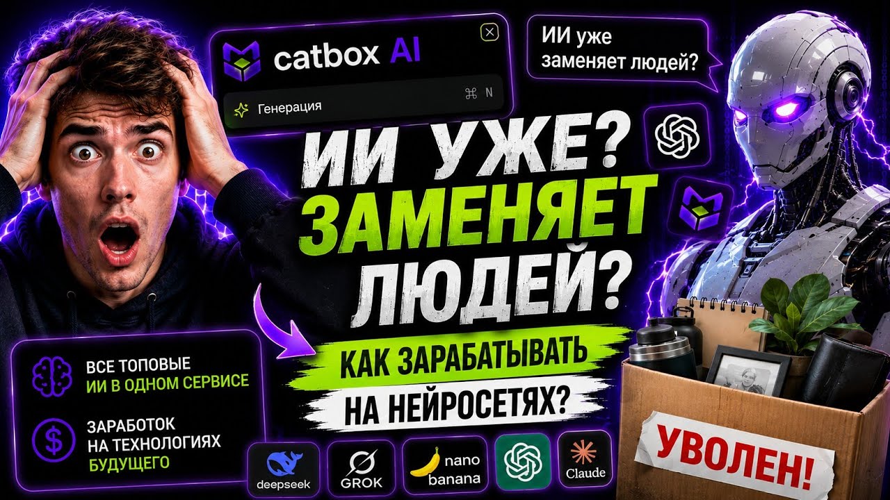 CatBoxAi - топ нейросетей в одном месте + ЗАРАБОТОК. Как заработать в интернете 2026.
