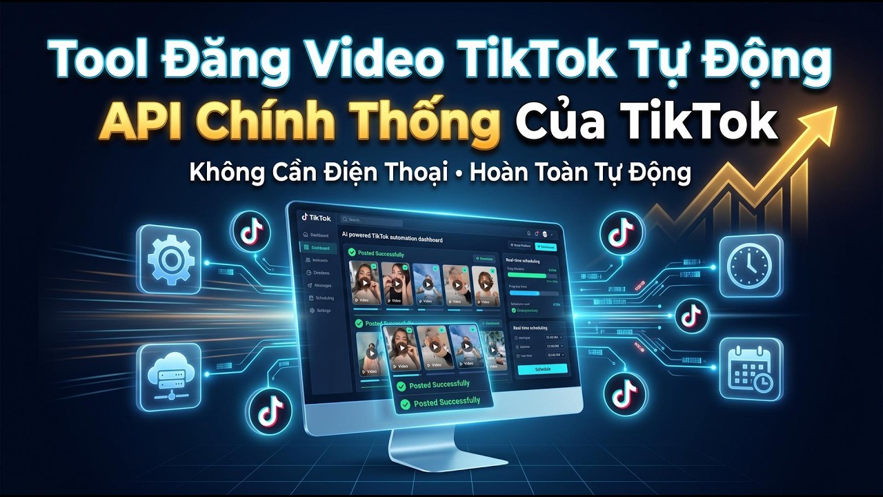 Tool Đăng Video TikTok Tự Động Qua API Ch&iacute;nh Thống Của TikTok