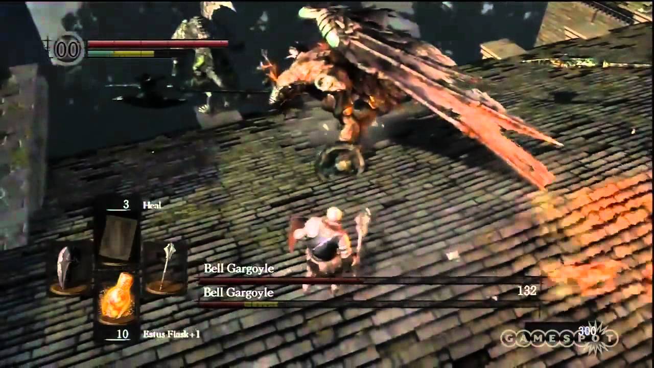 Dark Souls: Bell Gargoyles Boss Fight - Gameplay Movie (PS3)