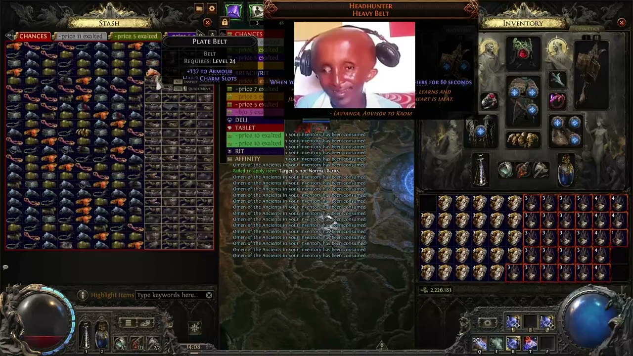 288x omen of the ancients‌ vs belts