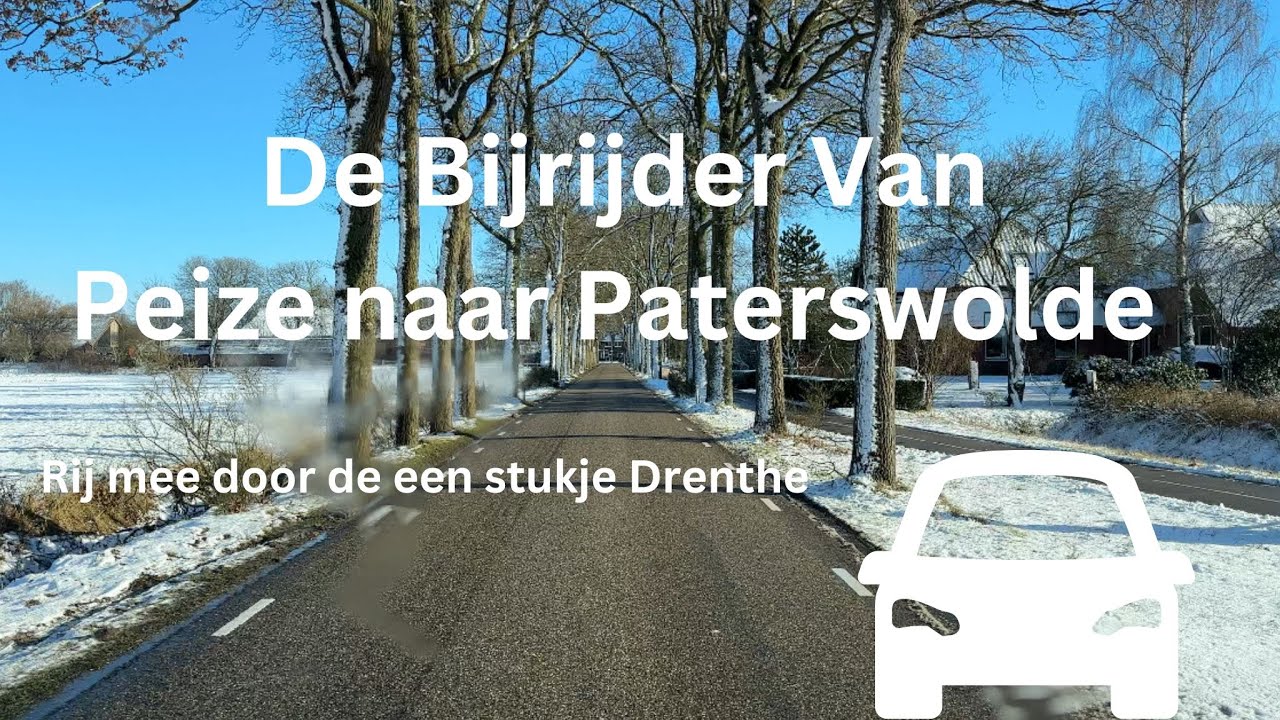 De Bijrijder van Peize naar Paterswolde door een winters landschap