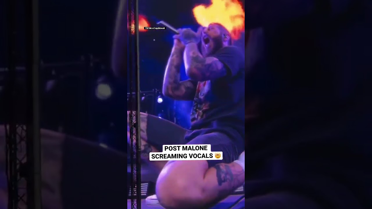 Post Malone screaming vocals 🤯 #postmalone #heavymetal