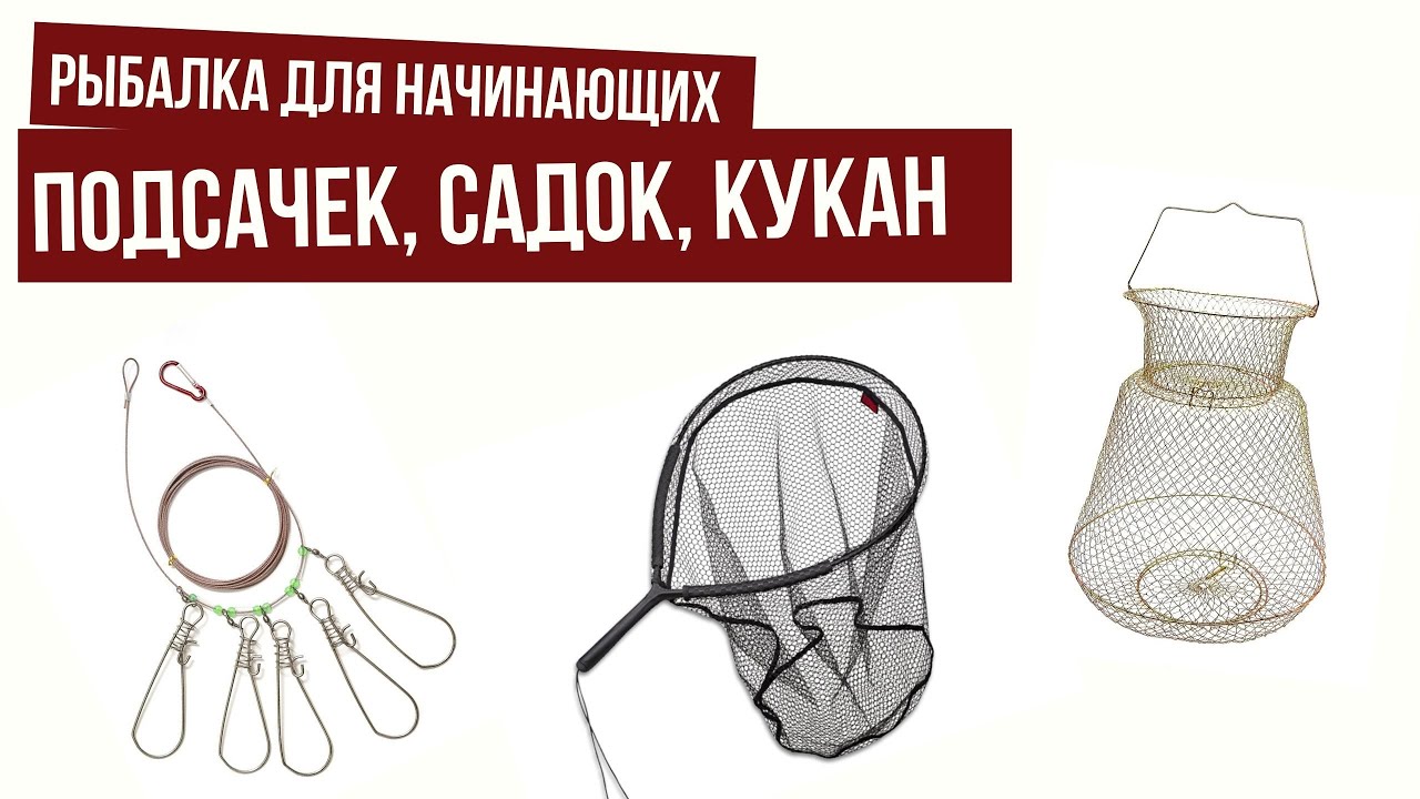 Подсачек, садок, кукан \ Рыбалка для начинающих