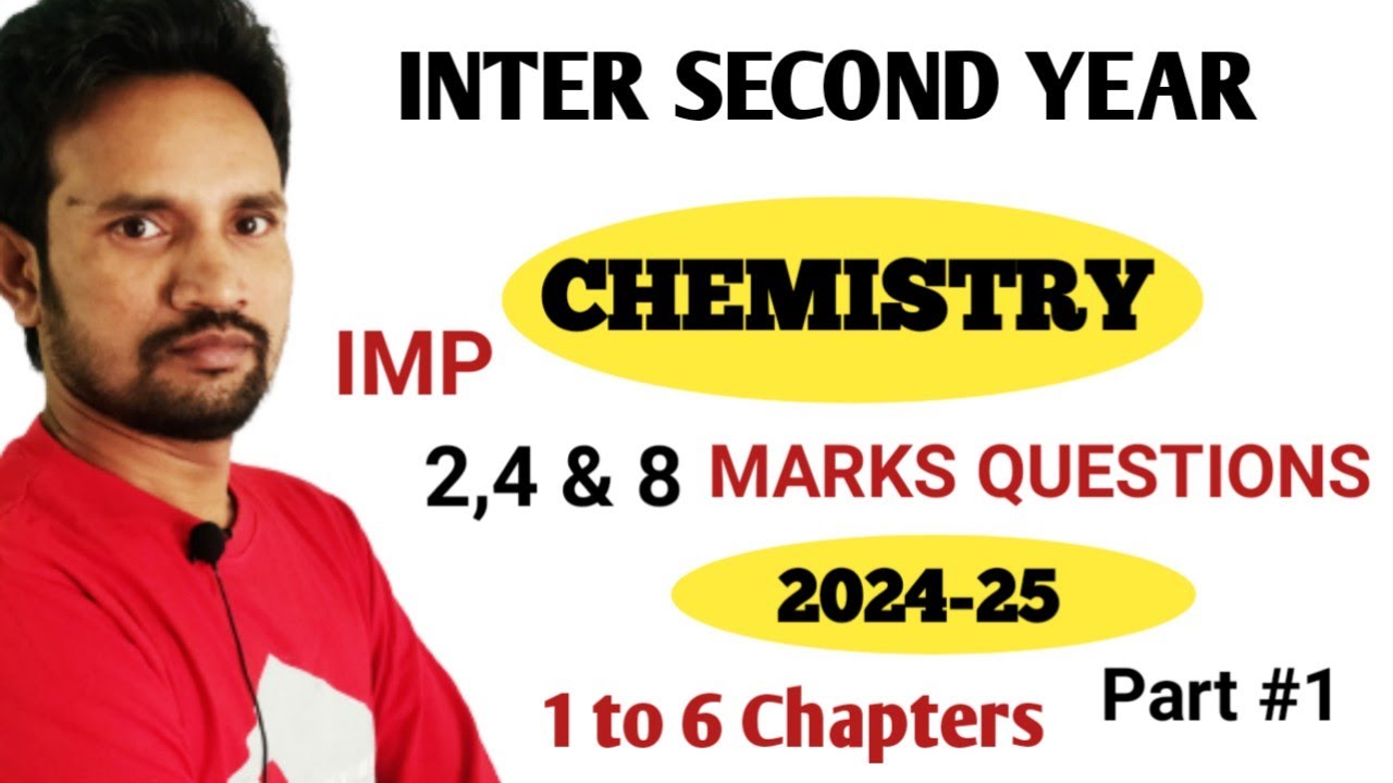 INTER SECOND YEAR CHEMISTRY  IMPORTANT QUESTIONS/CHEMISTRY IMPORTANT QUESTIONS CLASS 12