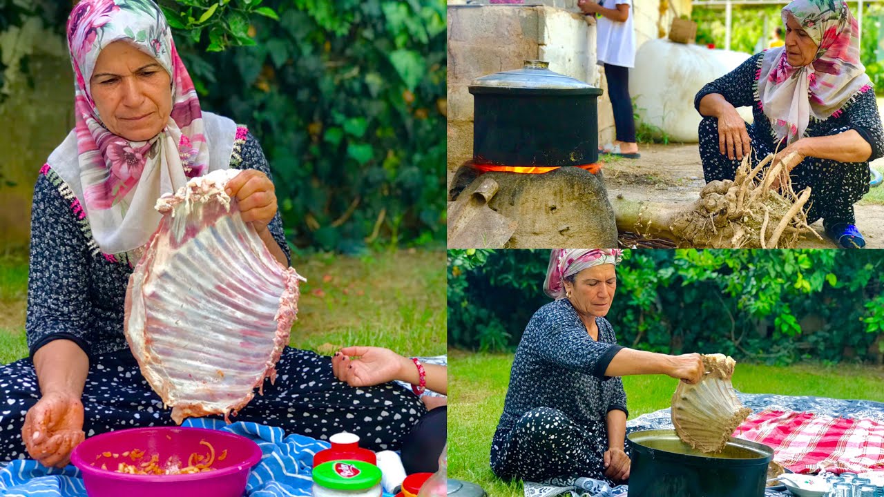 KÖY EVİMİZDE KURBAN BAYRAMI KABURGA ETİ öğlen Yemeği günlük vlog