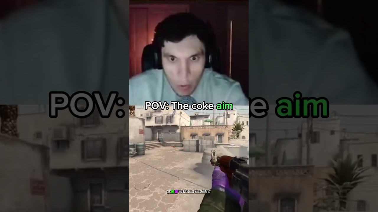 The coke aim is crazy..👀 @trainwreckstv #trainwreckstv #fy #fyp #aim #coke #cs2 #csgo