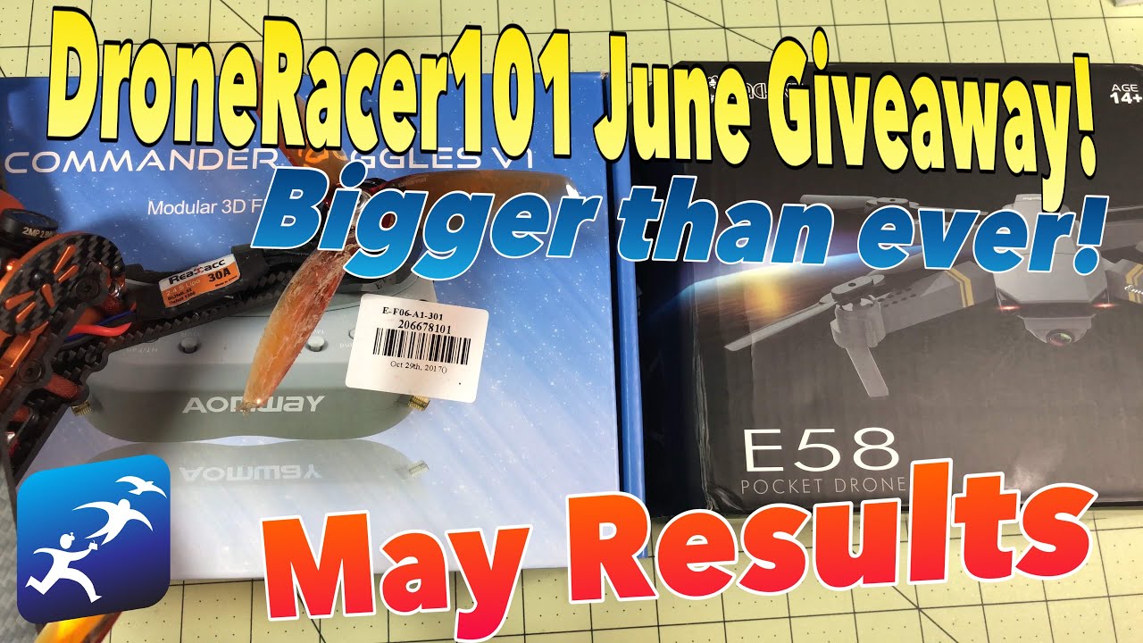 DroneRacer June 2018 Giveaway! Aomway Commander Stretch Goals and More!