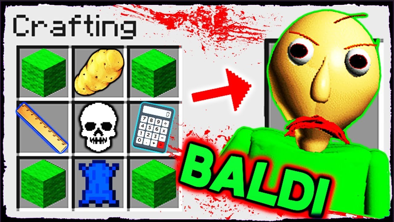 Minecraft Baldi - How to Summon BALDI in a Crafting Table!